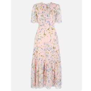 Hobbs By Invitation Collection Silk Blossom Dress NWT